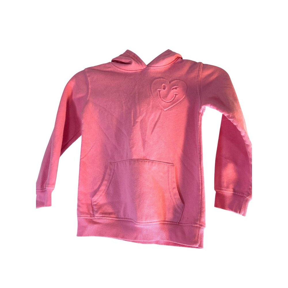 Extremely Me Girls Hoodie Pink Pockets Heart Smile Size 5/6